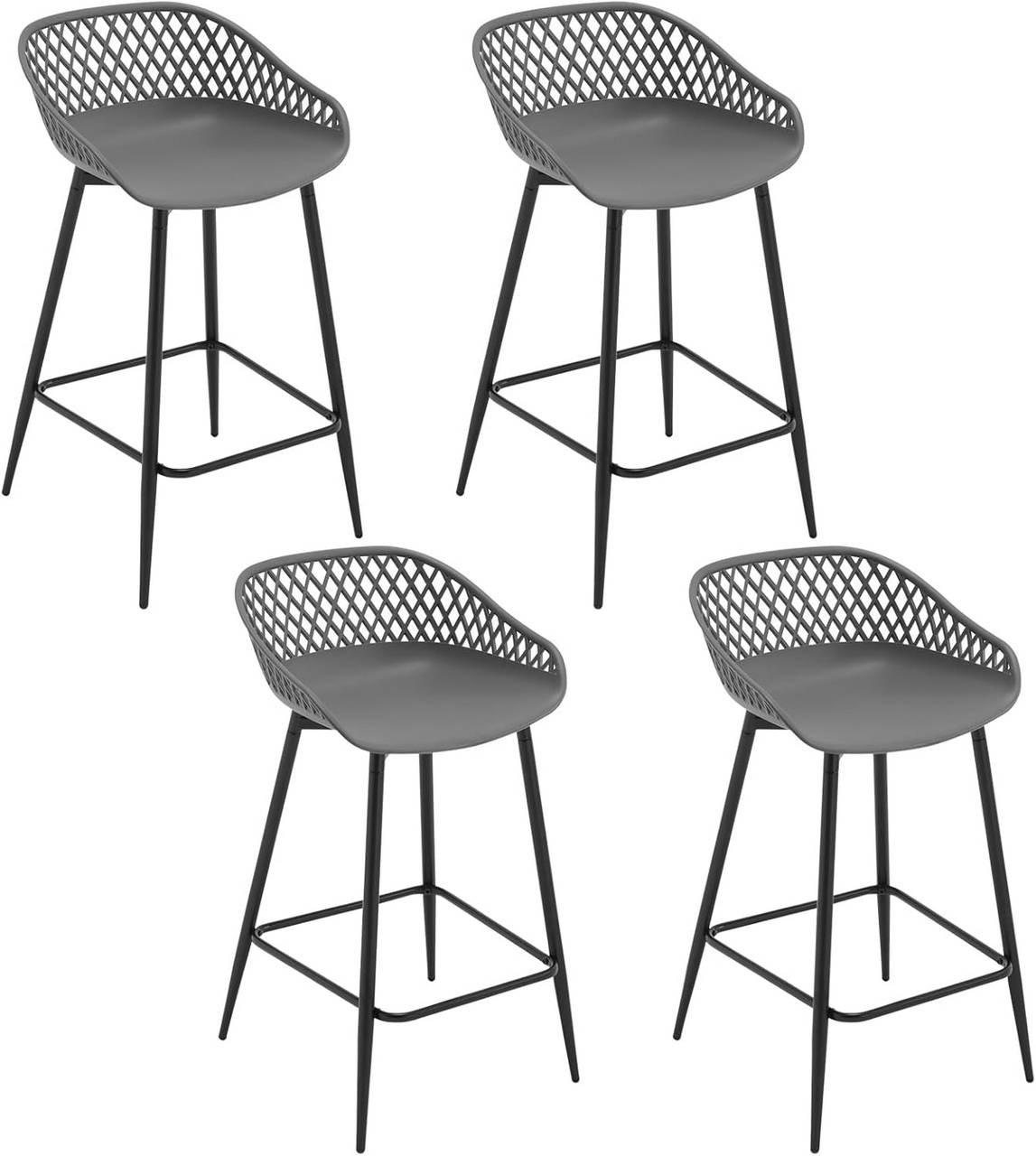 Woltu Barhocker Grau 44x84.5x47 cm