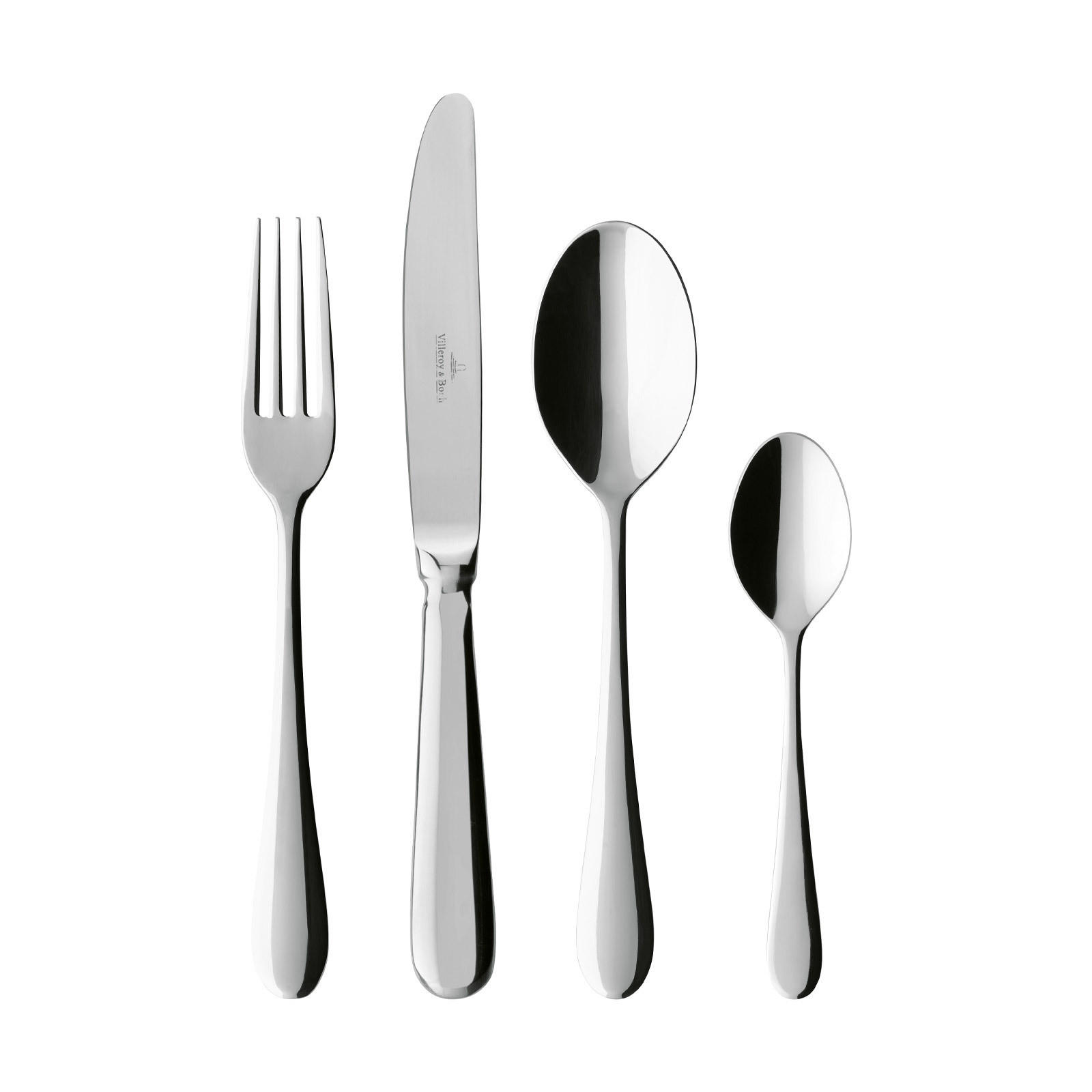 TAFELBESTECK Oscar silber 24er Set - Silberfarben, Metall - Villeroy & Boch