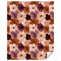 TAPETE - Blumen - Abstrakt - Erdtöne - 220x280 cm - Multicolor, Papier (220/280cm) - OnlyWow