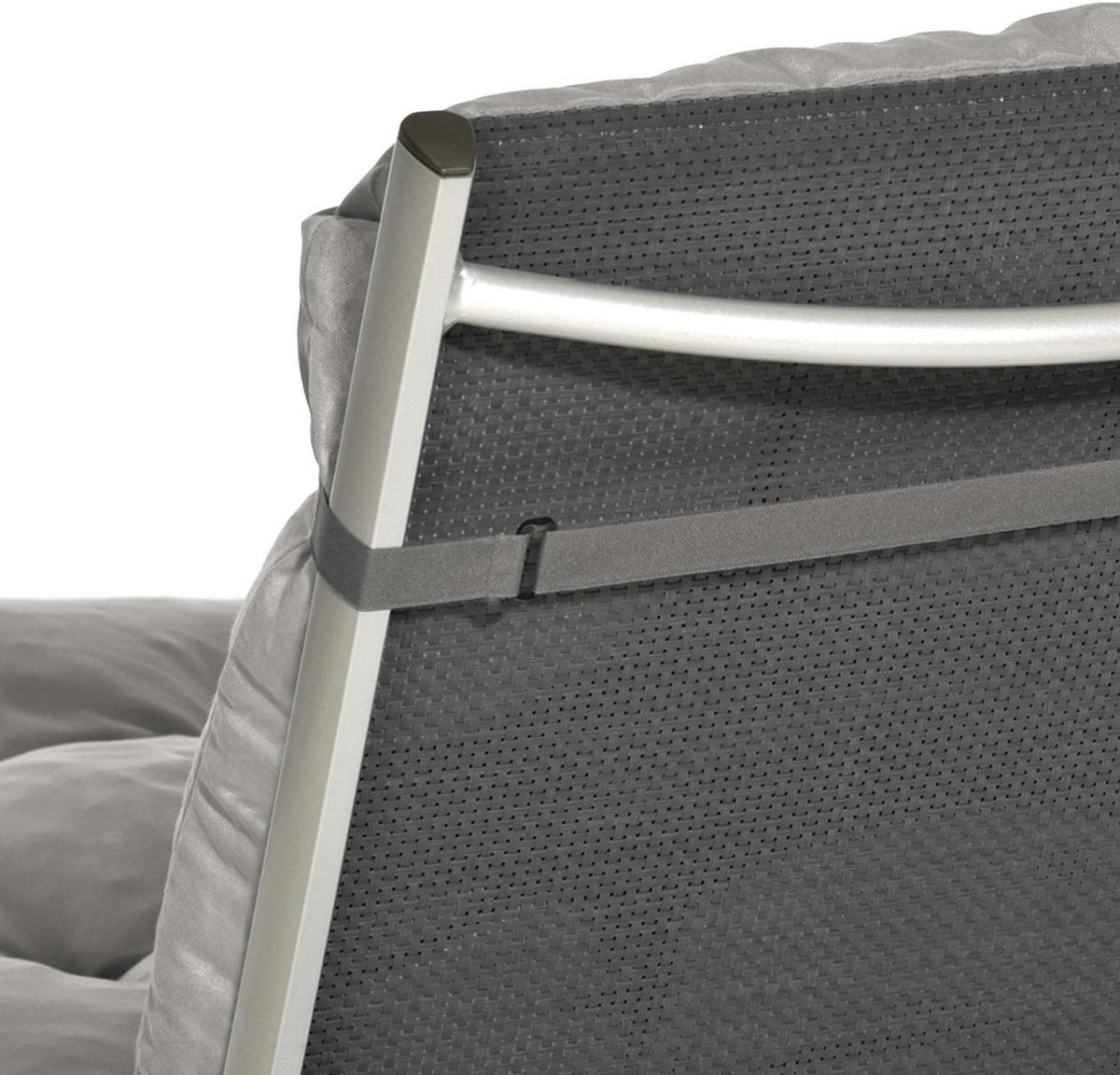 NIEDERLEHNERAUFLAGE Flair NL 100/50/8cm Hellgrau (8tlg) - Hellgrau, Textil (50/8/100cm) - Beautissu 