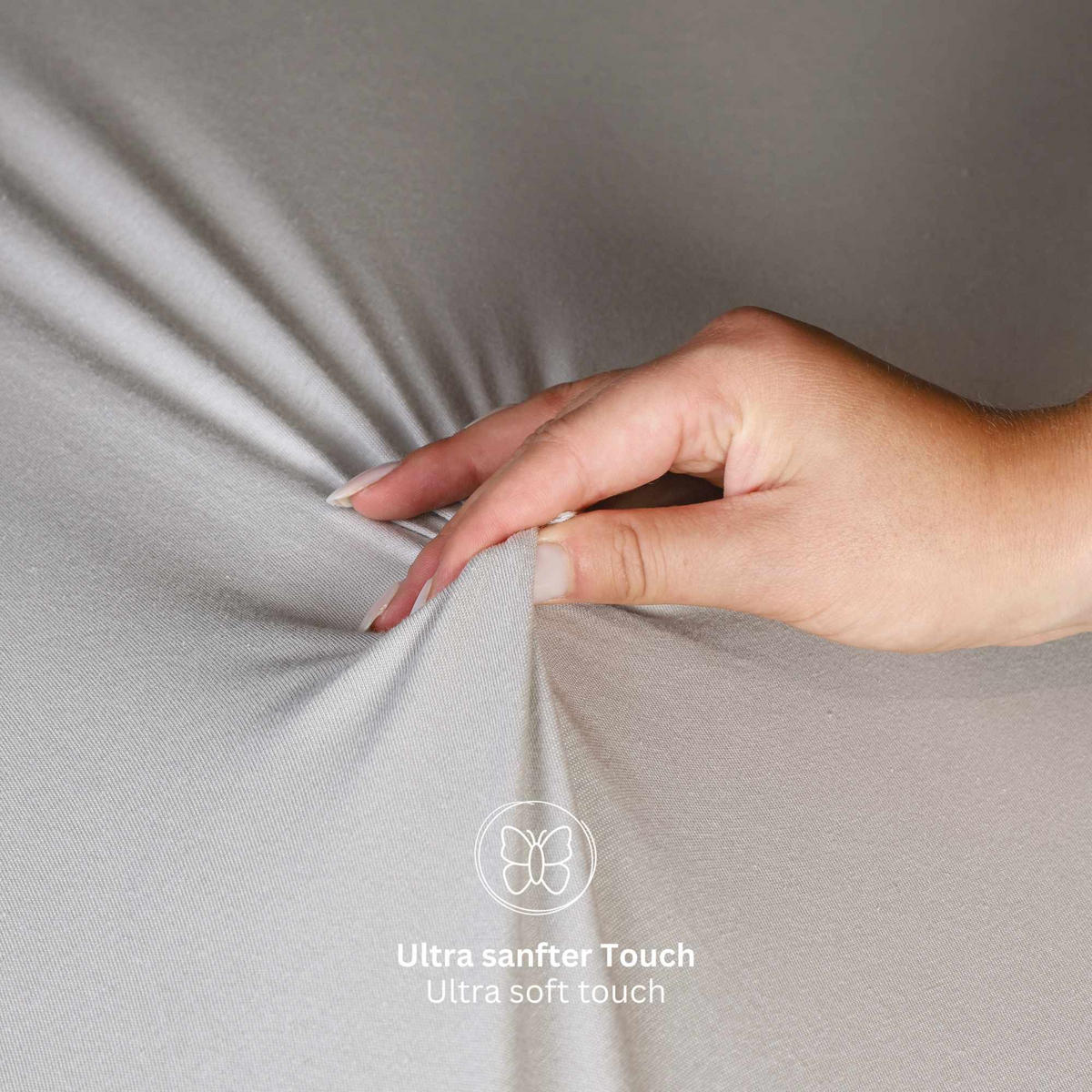 SPANNBETTLAKEN BASIC - Hellgrau, Textil (150/200cm) - Schöner Wohnen