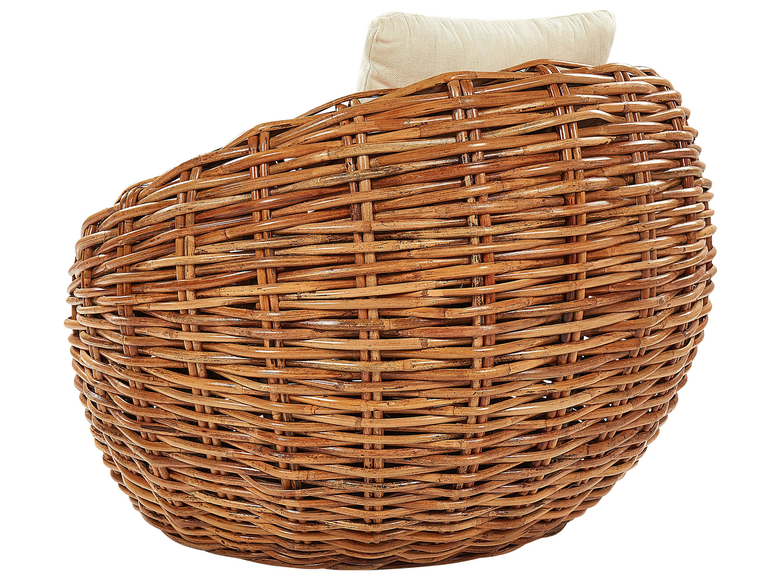 RATTANSTUHL Rattan natürlich Lerici - Naturfarben, Naturmaterialen (97/80/55cm) - Beliani