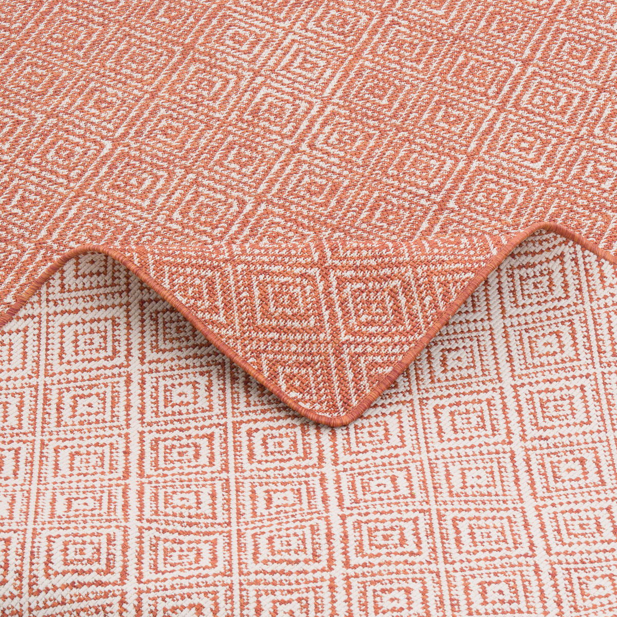 IN- UND OUTDOOR TEPPICH LÄUFER BEIDSEITIG NEWPORT - Terra cotta, Textil (80/200cm) - Snapstyle