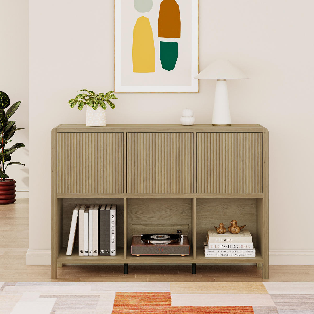 KOMODA Lukkodso - divoký dub, kompozitní dřevo (110/76.5/30cm) - [en.casa]