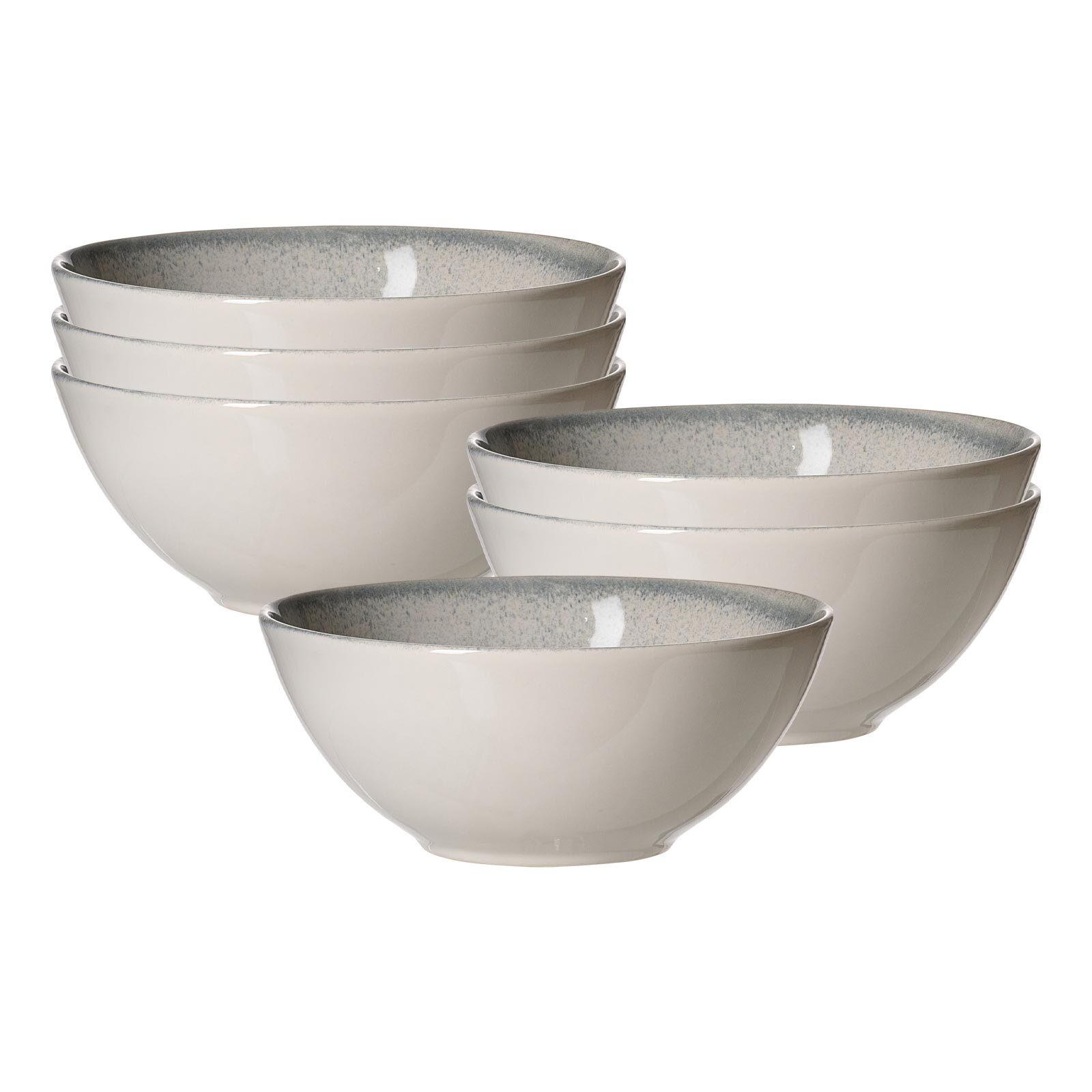 MÜSLISCHALEN Grana blau-grau ø 16,5 cm 6er Set - Blaugrau, Keramik (16.5cm) - Ritzenhoff Breker