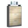 SCHUHSCHRANK Lavia Front in Eiche sägerau - Eiche San Remo, Holzwerkstoff (89/128/23cm) - Vladon