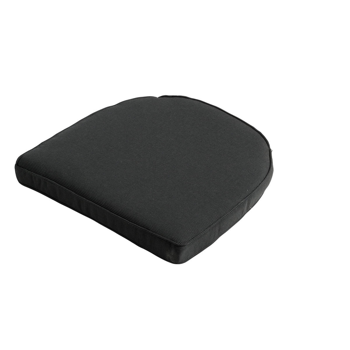 SITZKISSEN YORK Rippe 48/48 cm 4er-Set - Schwarz, Textil (48/5/48cm) - Madison