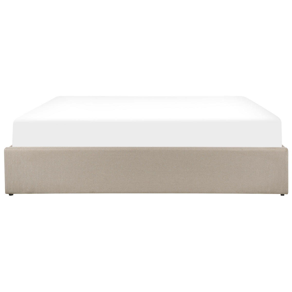 POLSTERBETT 180/200 cm Beige Dinan - Beige, Holz/Textil (180/200cm) - Beliani