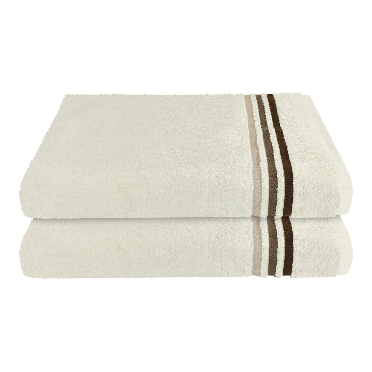 DUSCHTUCHSET Skyline Color - 2-teilig - 70 x 140 cm - Creme - Creme, Textil (70/140cm) - SCHIESSER