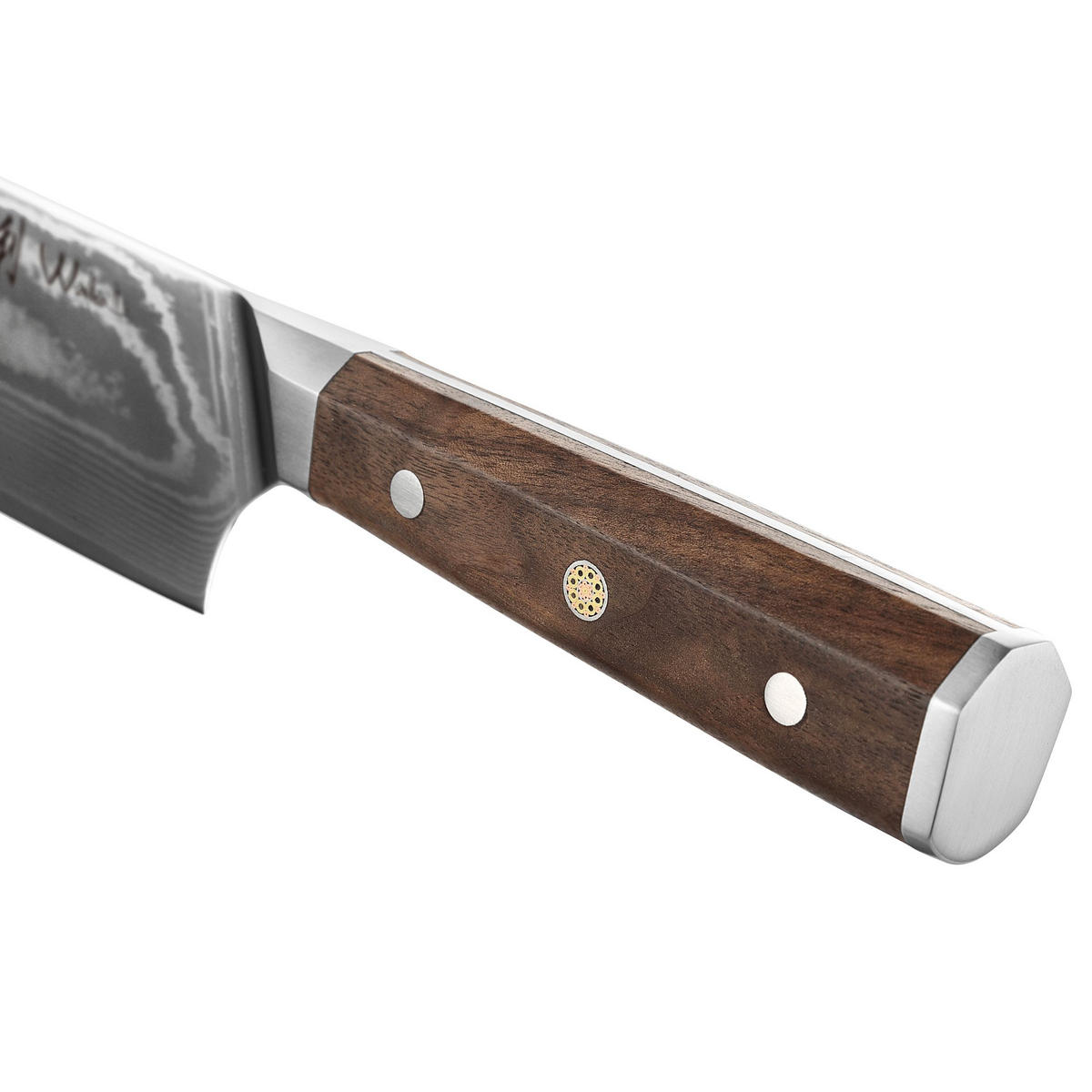 NAKIRIMESSER 18 cm - Nussbaumfarben, Holz/Metall (31cm) - Wakoli