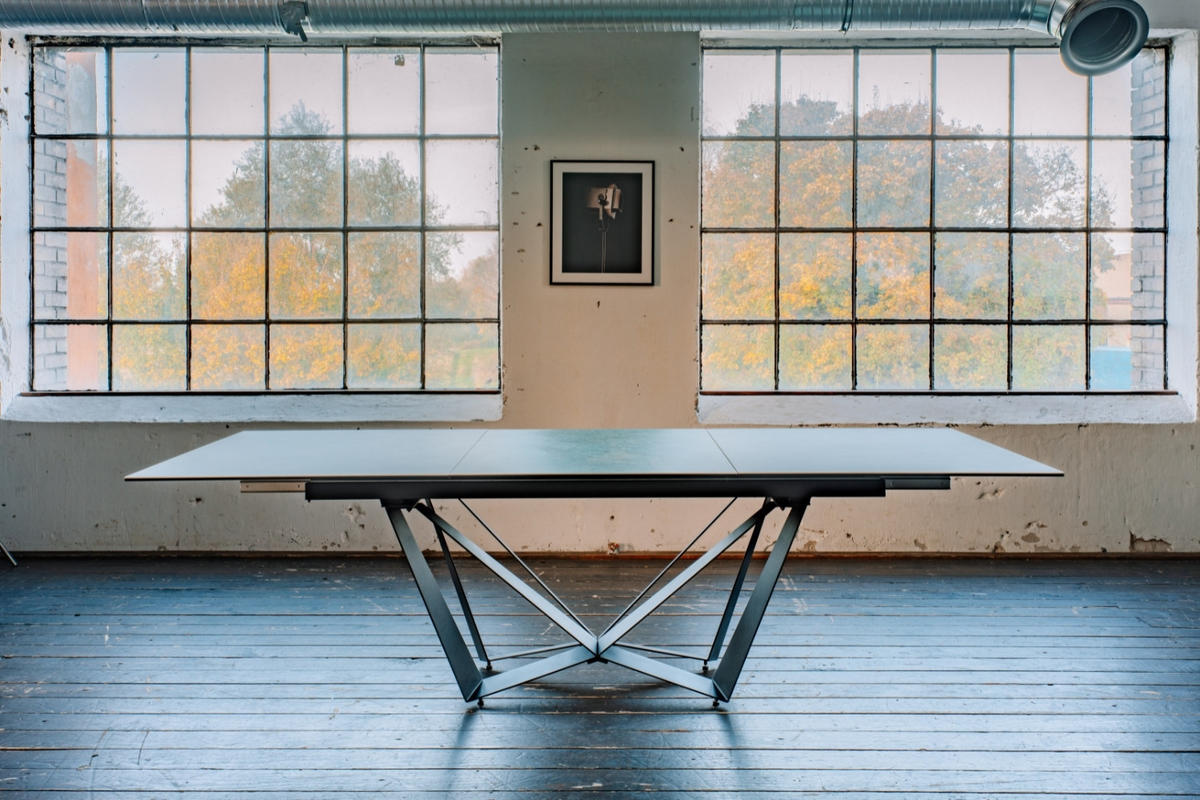 ESSTISCH ODAR Grün Glas - Schwarz/Grün, Glas/Metall (180/100/76cm) - KAWOLA