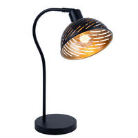 TISCHLEUCHTE Metall Schwarz-Gold - Schwarz, Metall (30/18.5/45cm)