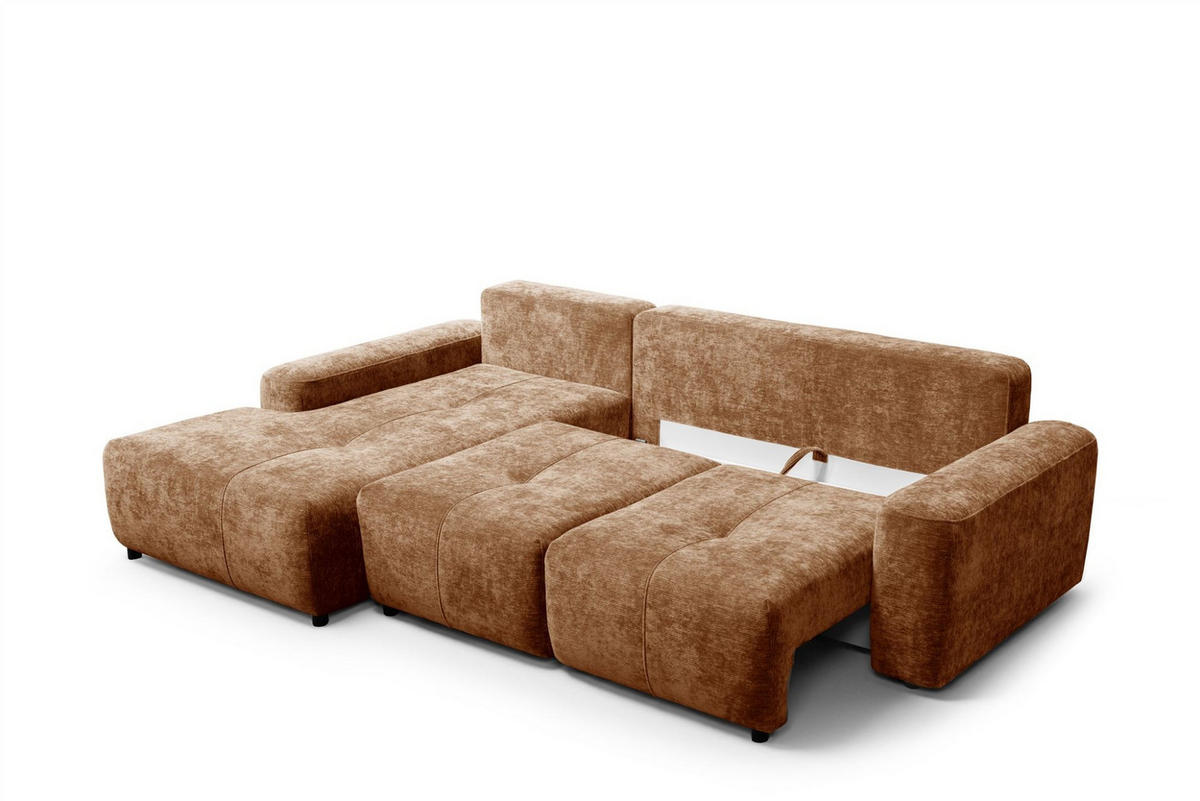 ECKSOFA Argos In Vibe - Rotbraun, Holzwerkstoff/Textil (170/267cm) - Fun Möbel