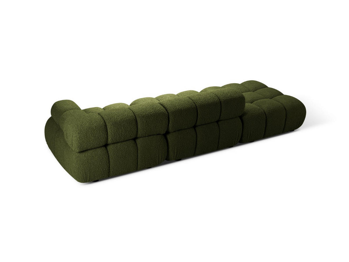 SOFA modular rechts Bellis aus Boucle grün 4 Sitzplätze - Grün, Textil (282/70/94cm) - Micadoni