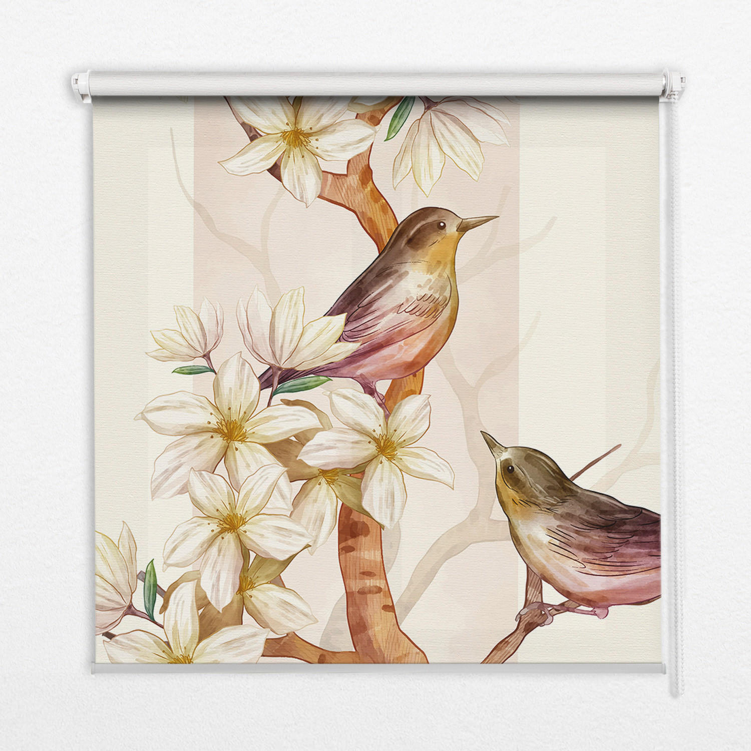 TULUP VNITŘNÍ roleta - okenní roleta - roleta - 60x140 cm - Ptáci na stromě s květinami