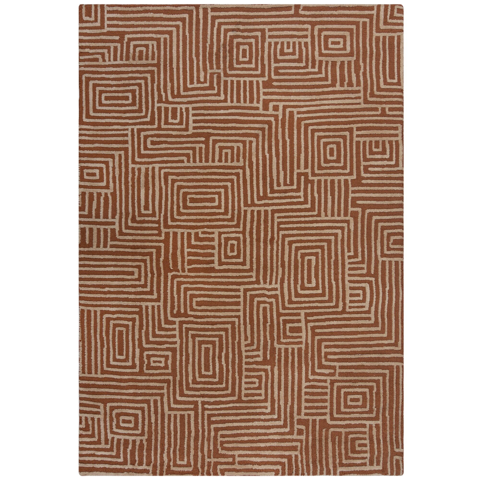 TEPPICH ARLEN, geometrisch, Terrakotta, 200 x 300 cm - Orange, Textil (300/200cm) - KADIMA DESIGN