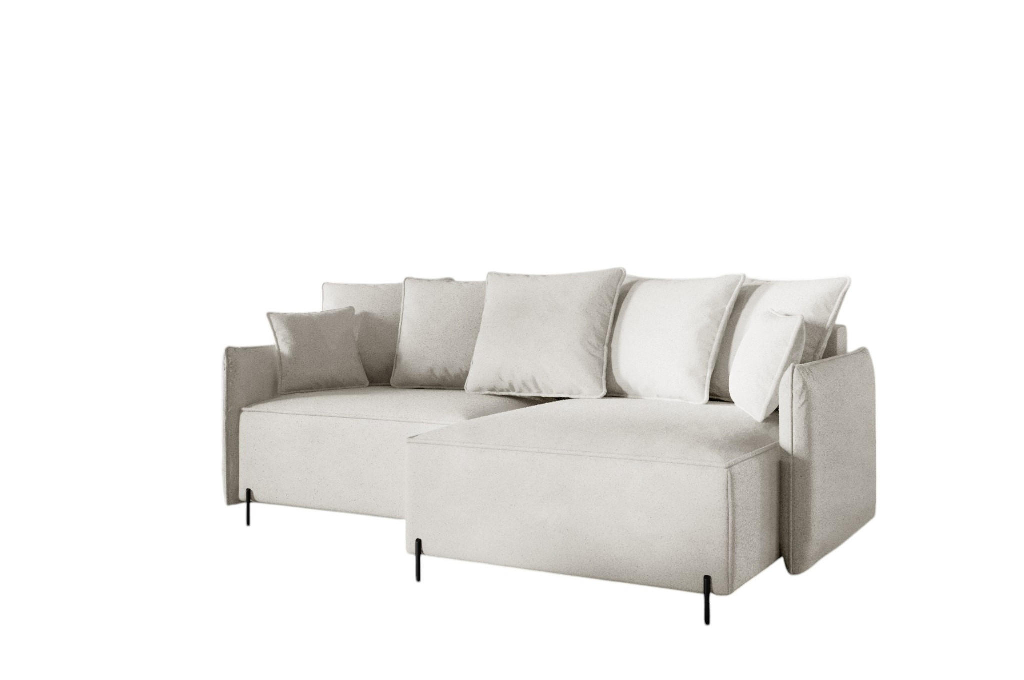 ECKSOFA Betto - Weiß, Holzwerkstoff/Textil (221/148cm) - Fun Möbel
