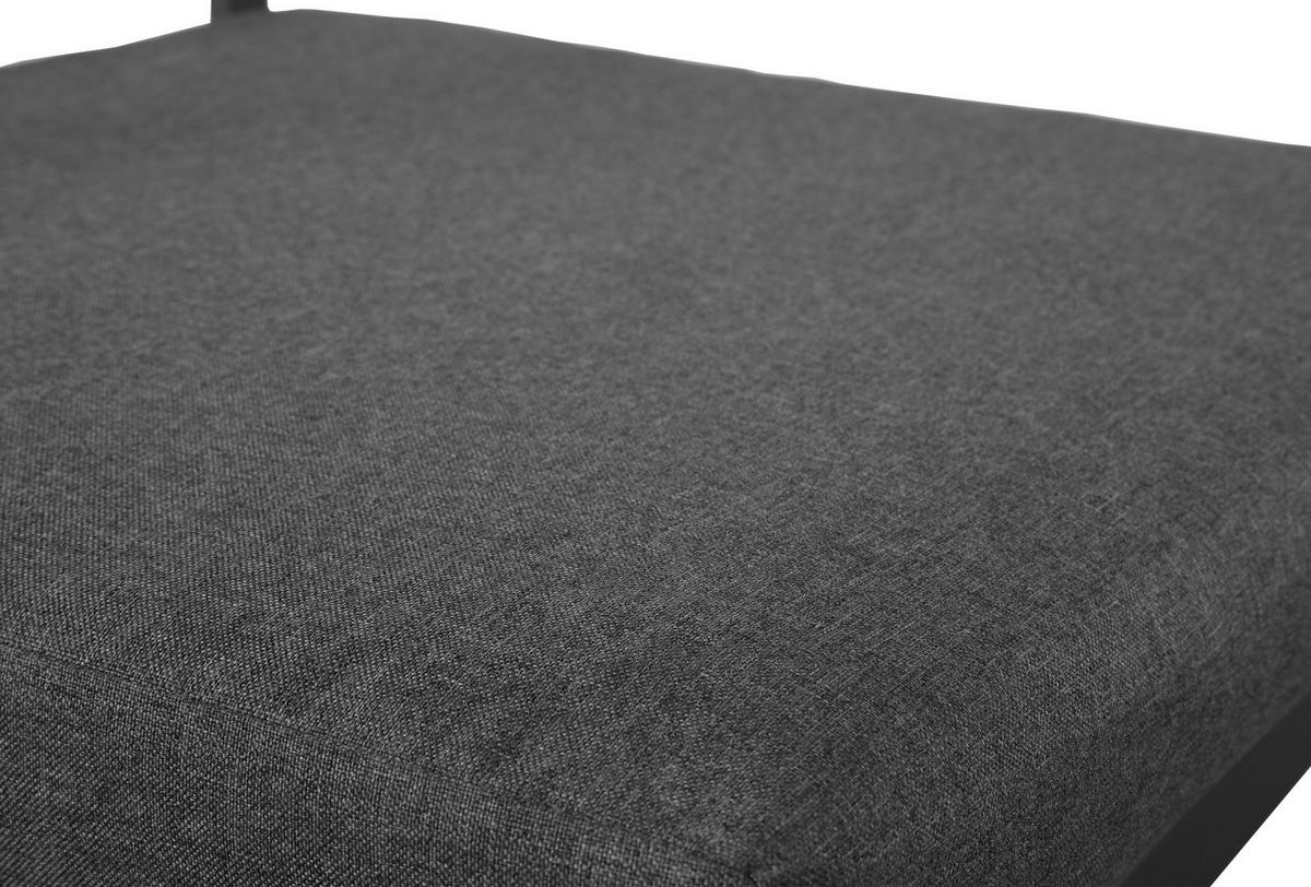 GARTENMÖBEL 147x60x65cm grau aus Metall und Plastik, mit Kissen - Grau, Metall - Modfu