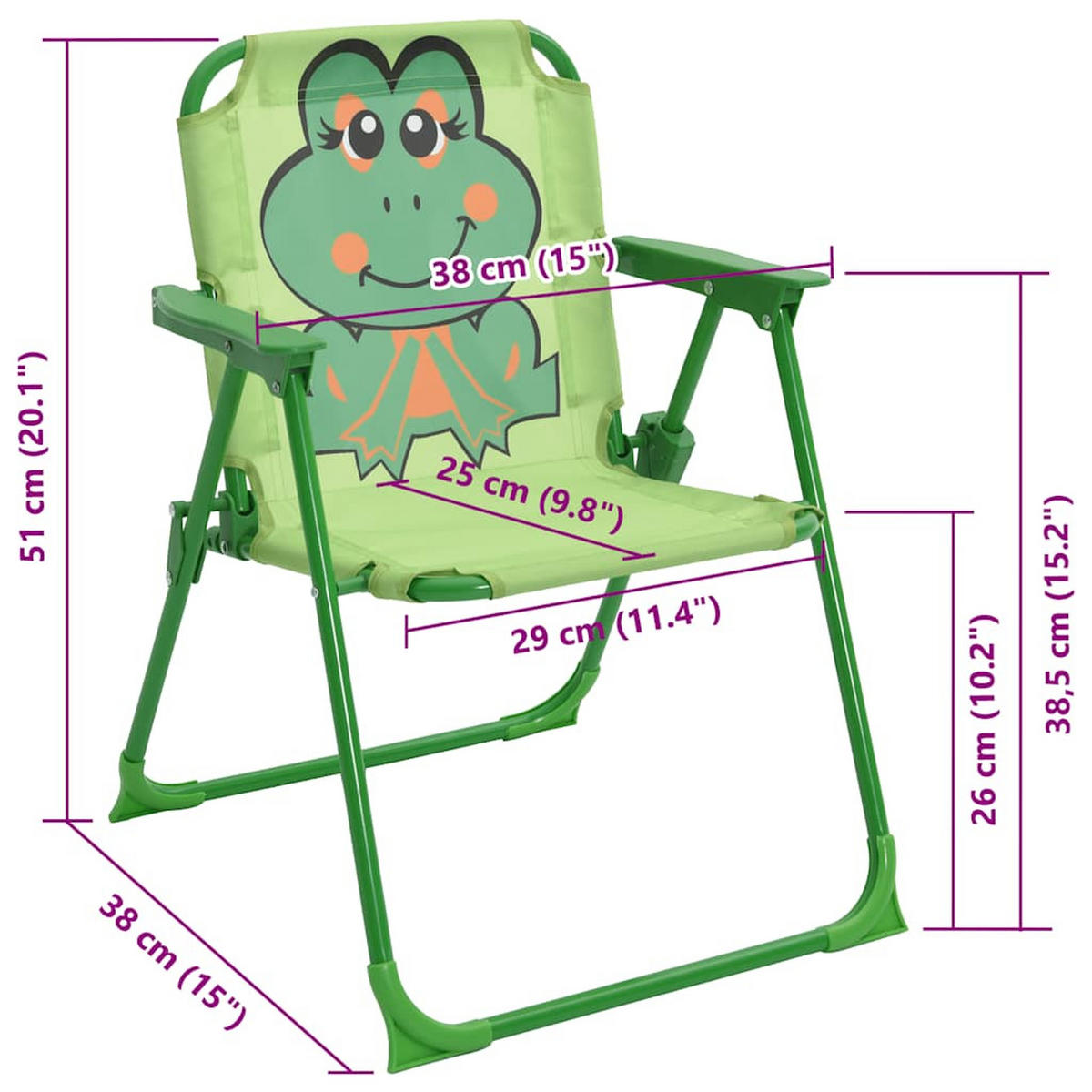 GARTEN-BISTRO-SET für Kinder 3-teilig Mit Sonnenschirm Grün - Grün, Metall - vidaXL