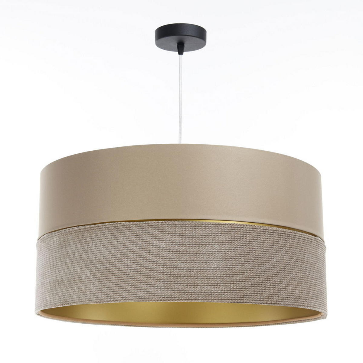 HÄNGELEUCHTE Gold 50/25 cm - Beige/Goldfarben, Kunststoff (50/0.8/25cm) - ONZENO