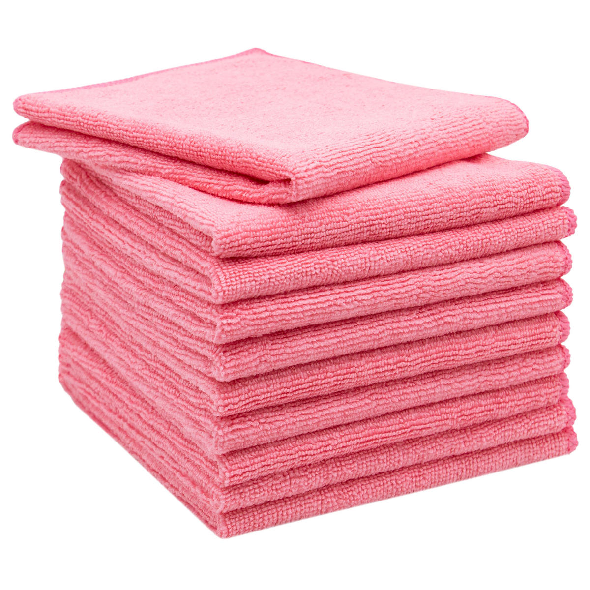 REINIGUNGSTÜCHER, 10er-Set, 32x32 cm, 80% Polyester, 20% Polyamid, farblich sortiert - Rosa, Textil (32/32cm) - Zollner