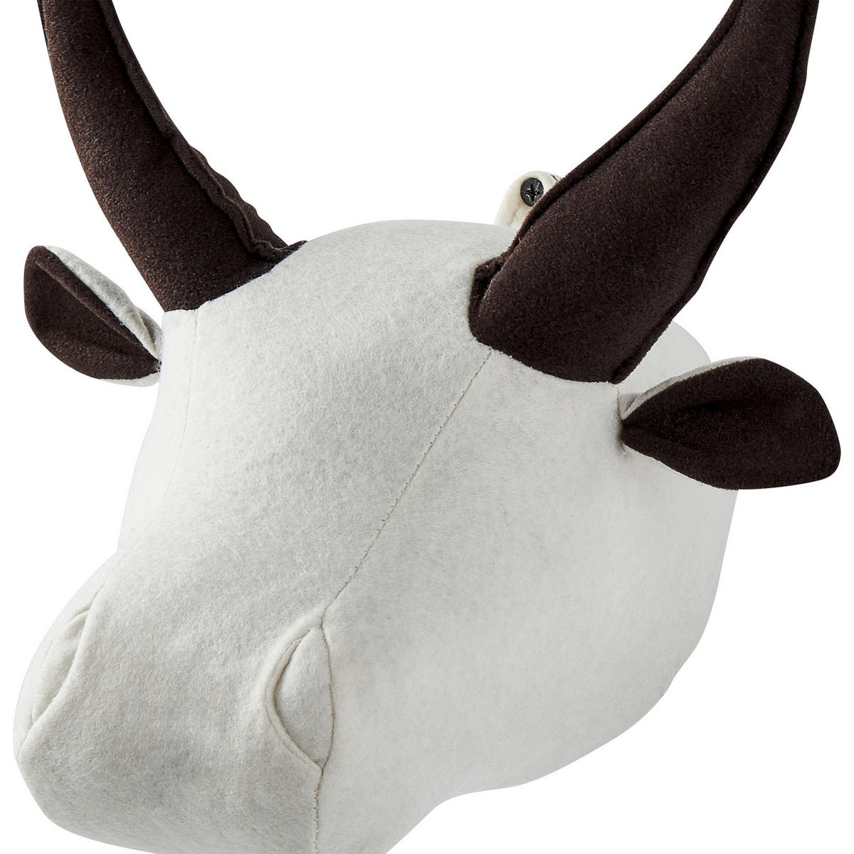 WANDDEKORATION cremeweiß/braun Geoffrey - Weiß, Textil (22/24/18cm) - Beliani
