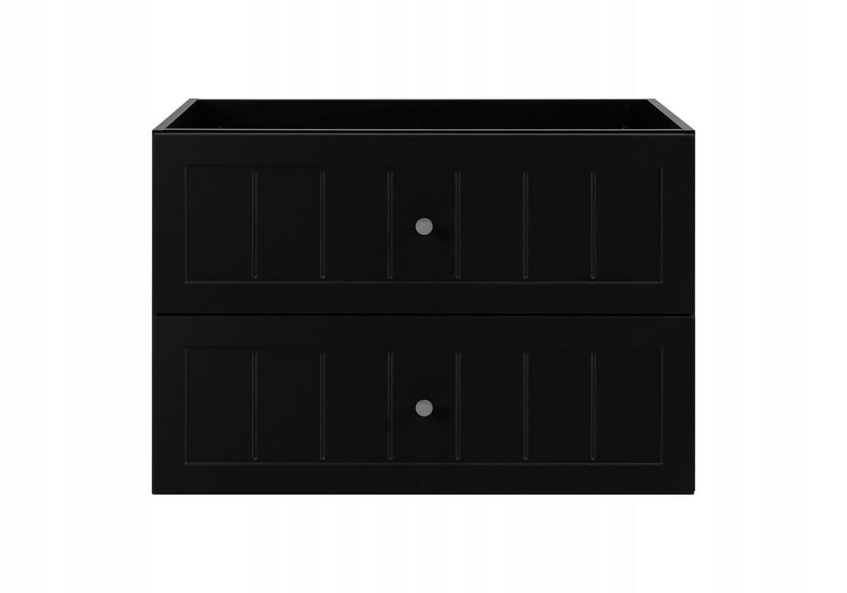 WASCHBECKUNTERSCHRANK GUSTO 160cm mit Arbeitsplatte Farbe: Eiche Craft Matt Schwarz - Eichefarben/Schwarz, Holzwerkstoff (160/58/46cm) - Rodan