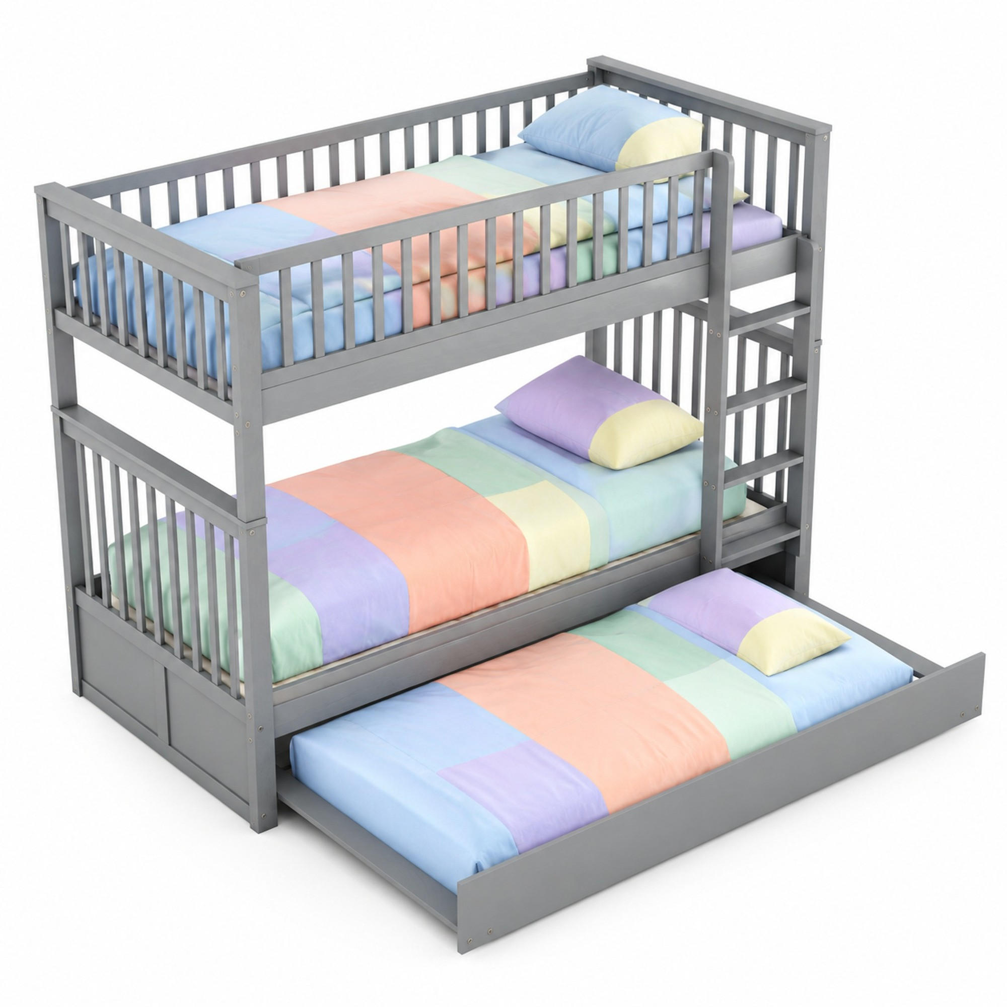 Beauniv Etagenbett Grau 90x200 cm