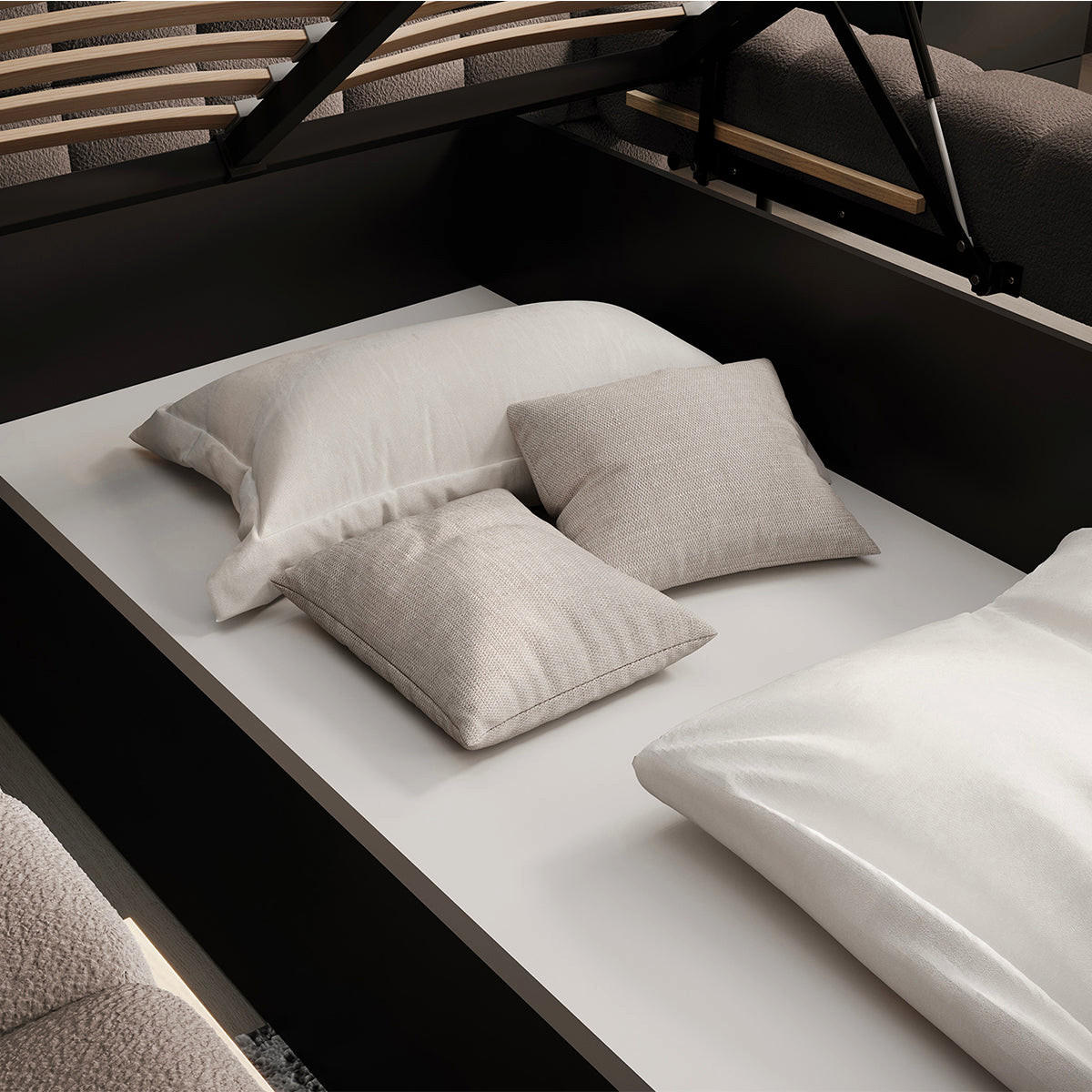 BOXBETT 180/200 Ezio Taupe - Taupe, Holz (180/200cm) - Petits-meubles