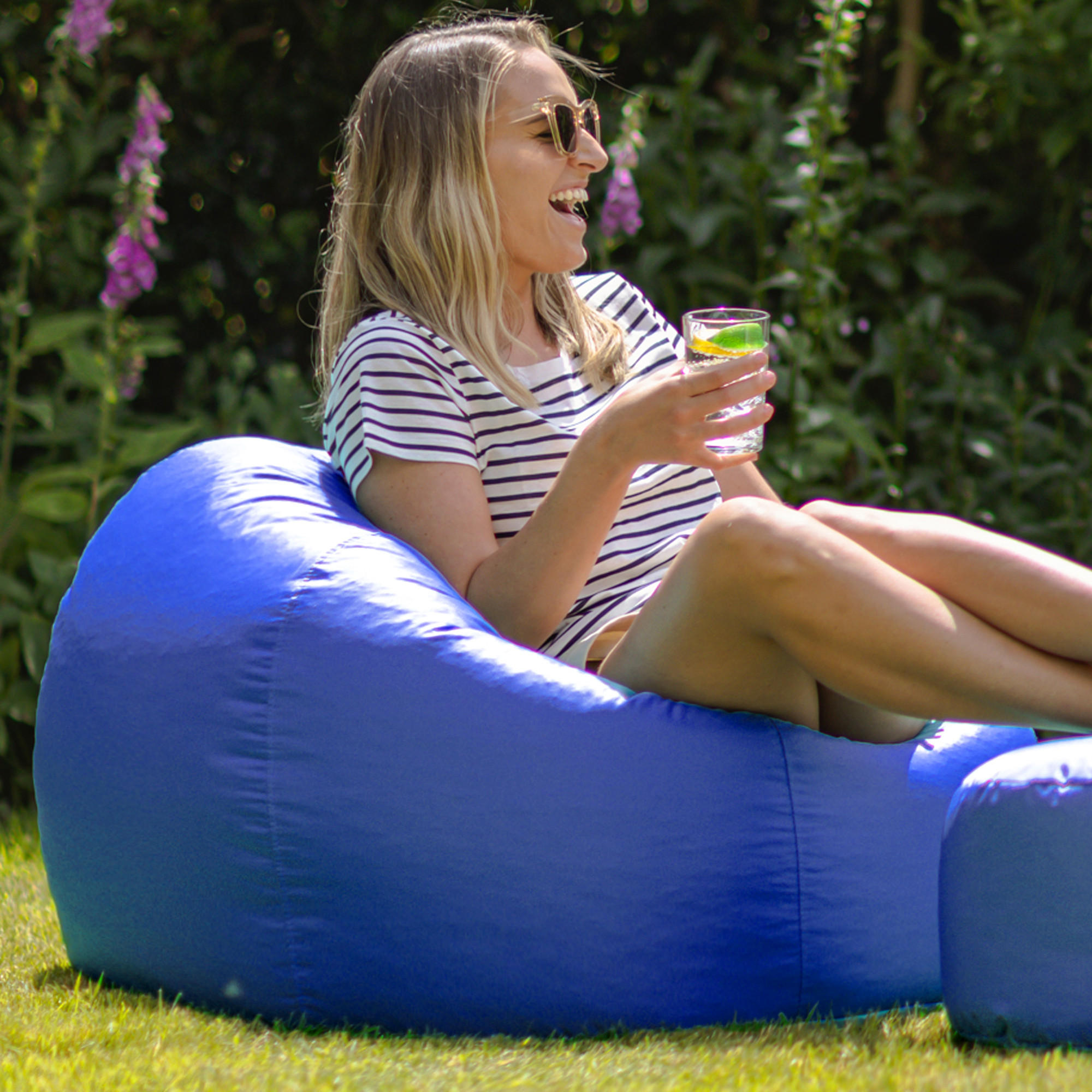 OUTDOORSITZSACK Klassisch - Blau, Kunststoff (85/50/85cm) - Veeva