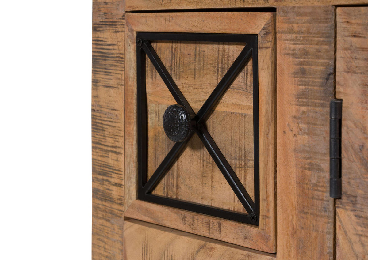 KOMMODE Akazie 110x40x85 natur versiegelt NATURE OF SPIRIT #217 - Braun, Holz (110/85/40cm) - Massivmoebel24
