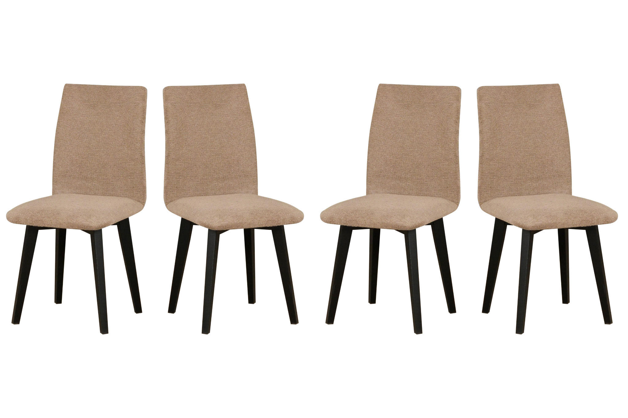 ESSZIMMERSTUHL 4x "Luna 2", schwarz,aragon 20 - Birkefarben/Grau, Holz (43/86/40cm) - Leaf Design