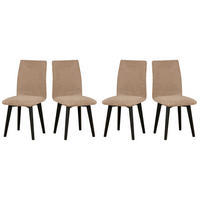 ESSZIMMERSTUHL 4x "Luna 2", schwarz,aragon 20 - Birkefarben/Grau, Holz (43/86/40cm) - Leaf Design