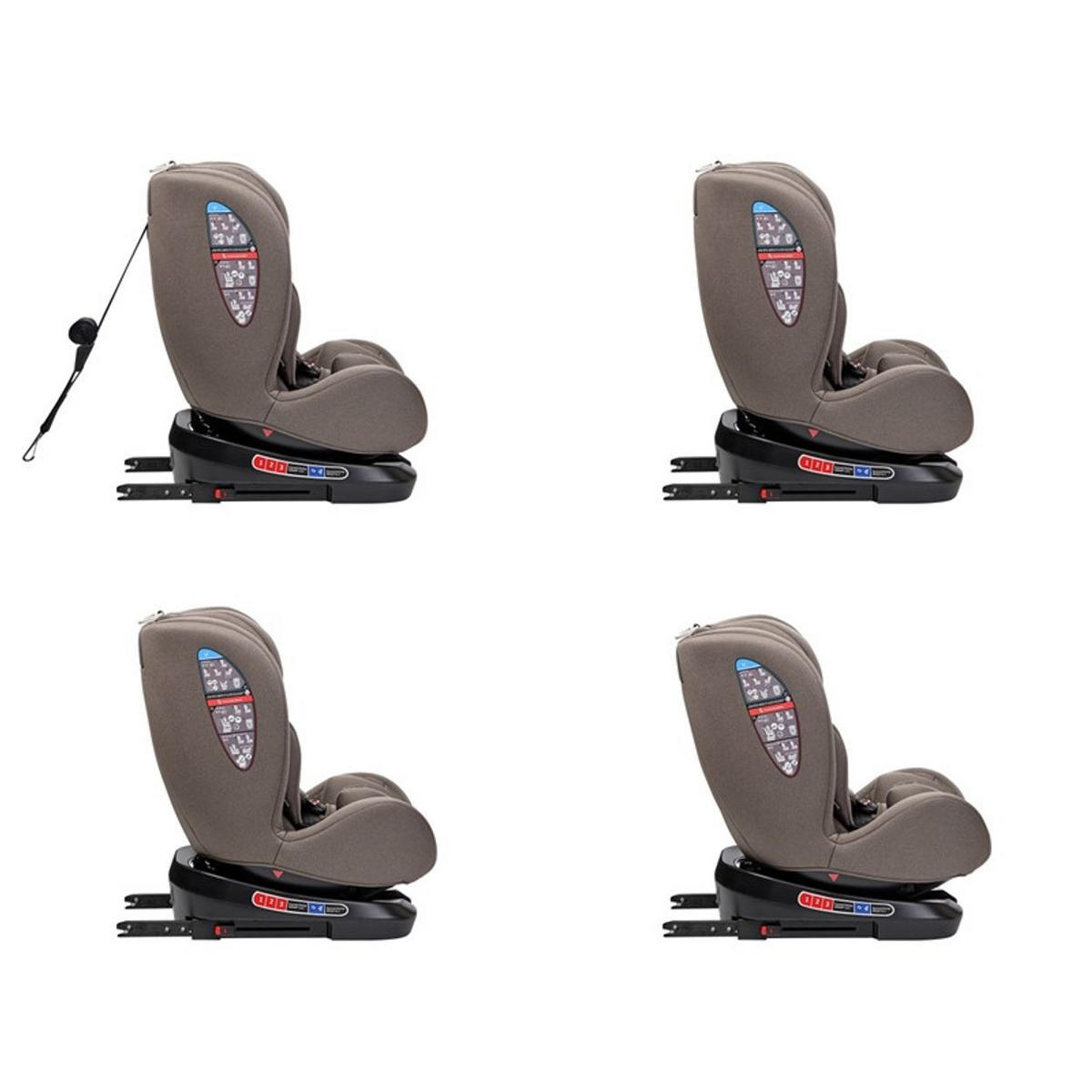 KINDERSITZ i-Trip i-Size beige (40-150 cm) Gruppe 0+/1/2/3 verstellbar Isofix - Beige, Kunststoff (46/62/50cm) - Kikka boo