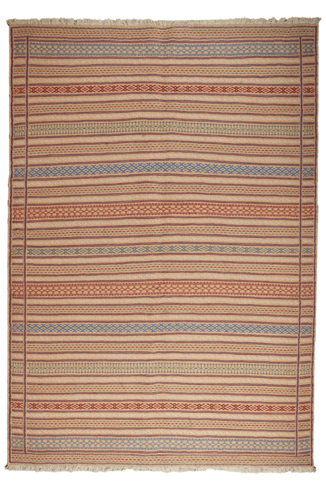 KELIM-TEPPICH handgewebt Kordi Beige 245/171 cm Schurwolle - Beige, Textil (171/245cm) - Looma
