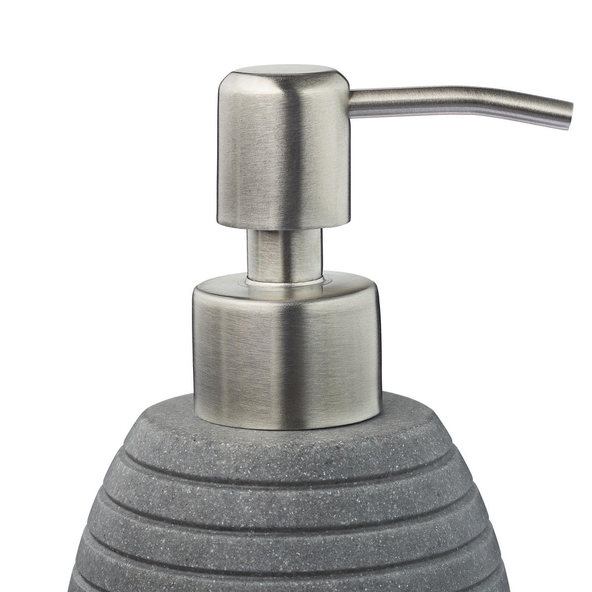 SEIFENSPENDER - Grau, Kunststoff/Metall (8/18/8cm) - Relaxdays