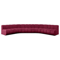 WOHNLANDSCHAFT modulares Sofa Montra-U1 - 490x174x70 cm Bordeauxrot - Bordeaux, Holzwerkstoff/Textil (490/70/174cm) - ALTDECOR
