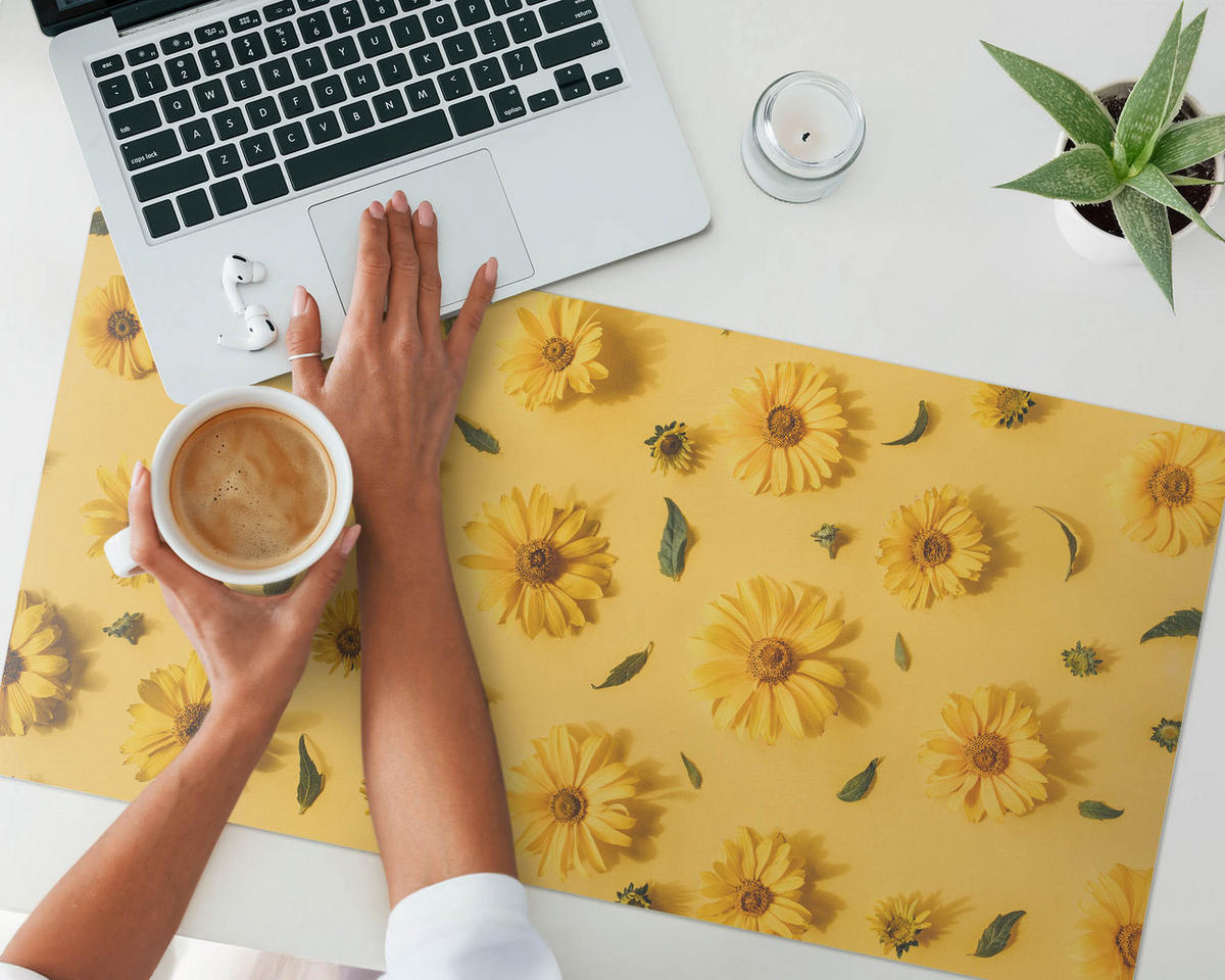 SCHREIBTISCHUNTERLAGE 90x45 cm Gelb - Gelb, Kunststoff (1.6/90/45cm) - Wallfluent