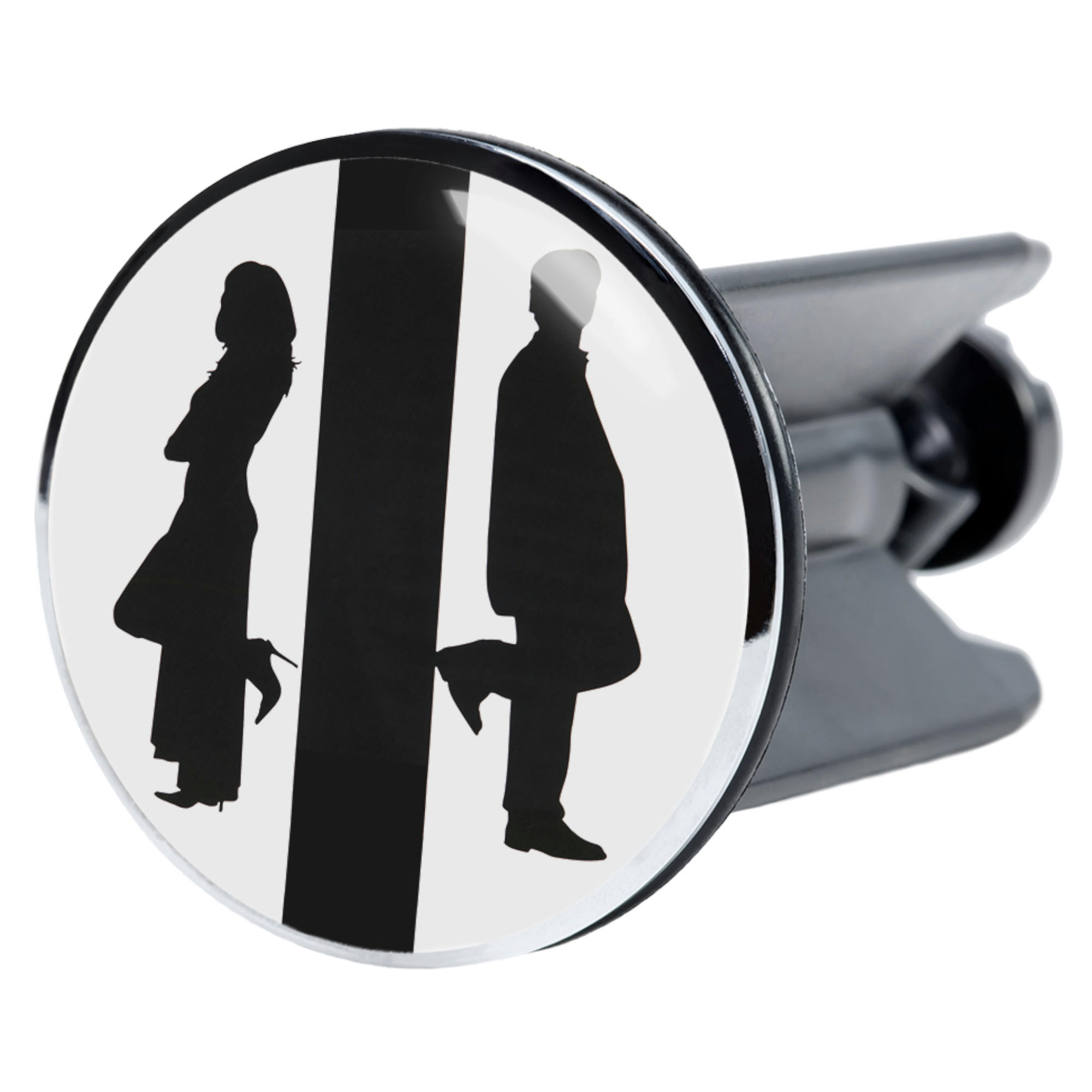 WASCHBECKENSTÖPSEL Unisex - Schwarz, Kunststoff/Metall (4/7/7cm) - Sanilo