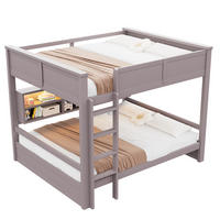 ETAGENBETT 160/200 cm in Braun Kinderbett mit 6 Schränken und LED - Braun, Holzwerkstoff (160/200cm) - STILVORA