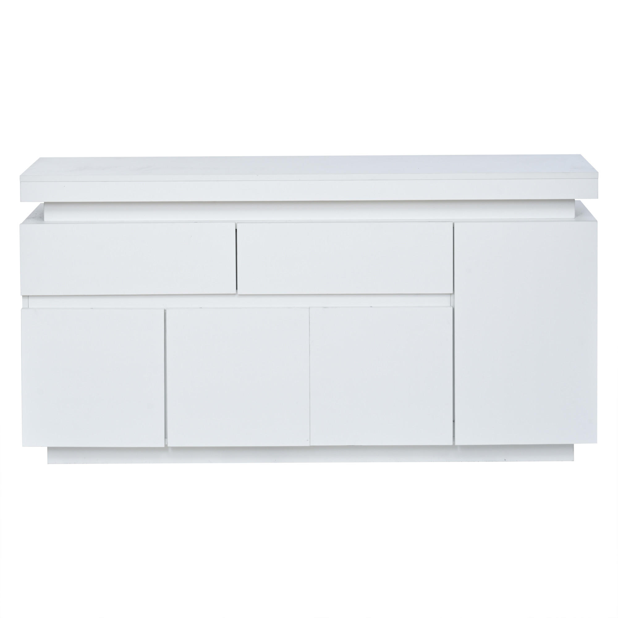 SIDEBOARD Weiß 140/35/72,5 cm - Weiß, Holzwerkstoff (140/72.5/35cm) - PANGIVO