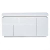 SIDEBOARD Weiß 140/35/72,5 cm - Weiß, Holzwerkstoff (140/72.5/35cm) - PANGIVO