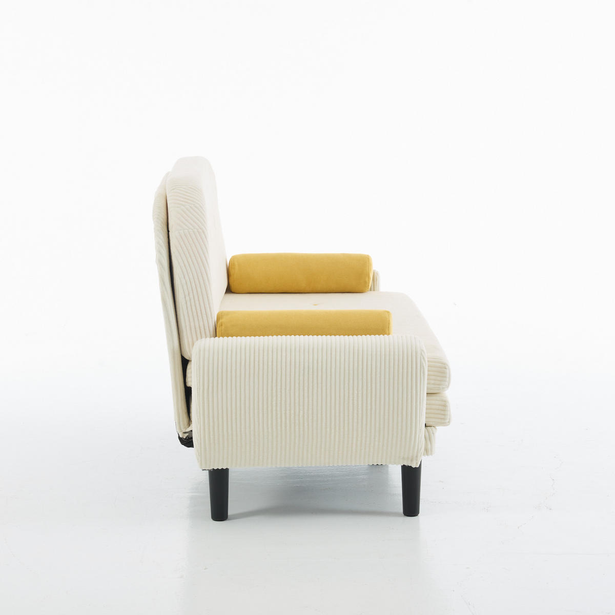 SCHLAFSOFA 133,5/77/85 cm Elfenbein Cord mit Stauraum - Ecru, Textil (77/85/133.5cm) - Oxeza