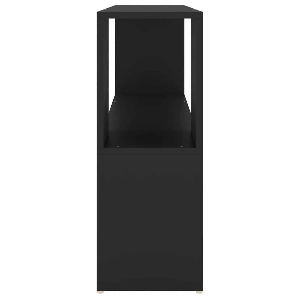 BÜCHERREGAL mit 2 Ebenen 100/24/63 cm aus Holzwerkstoff Schwarz - Schwarz, Holz (100/63/24cm) - vidaXL