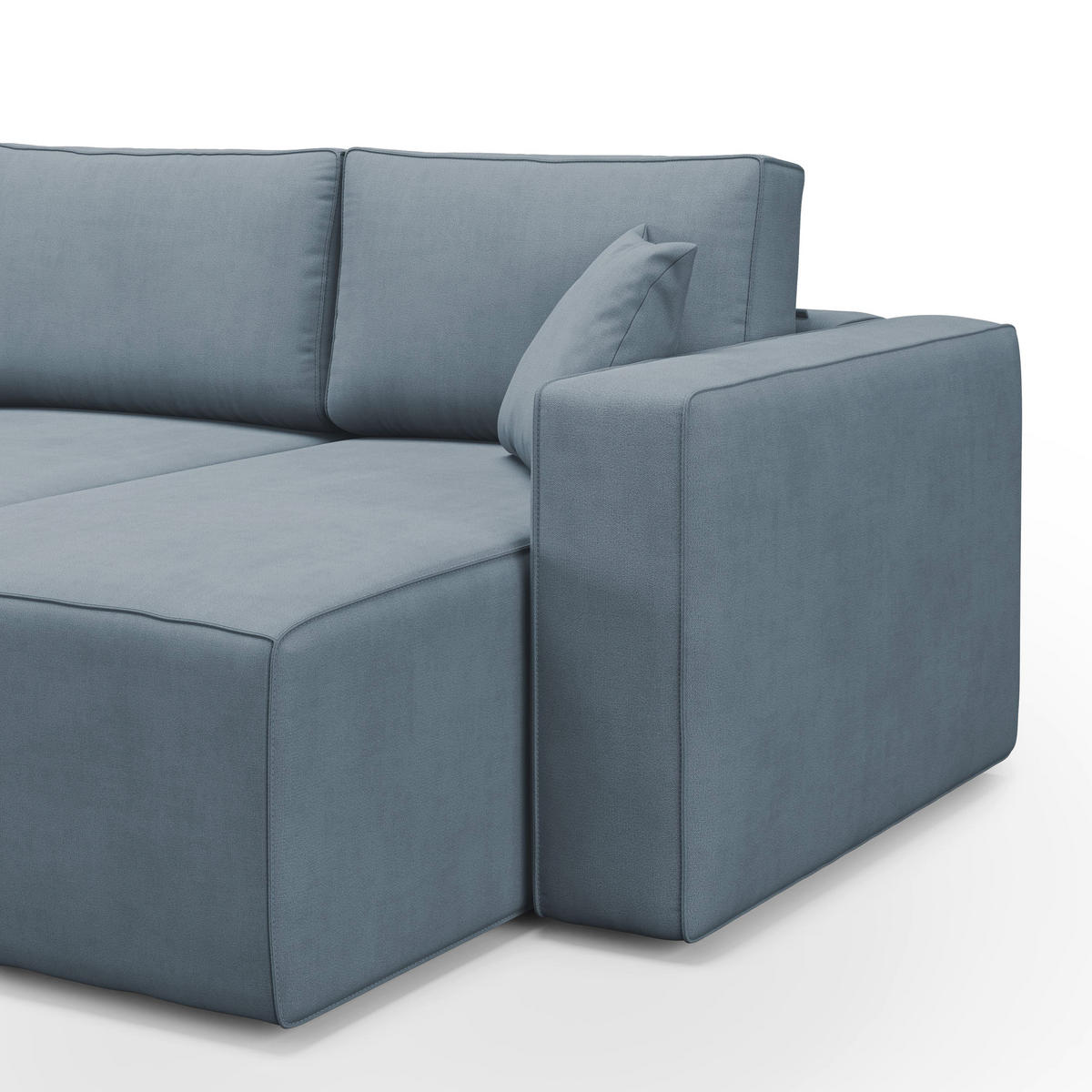 LINEARSOFA Morfeo - Hellblau, Textil (245/86/99cm) - Divani.store