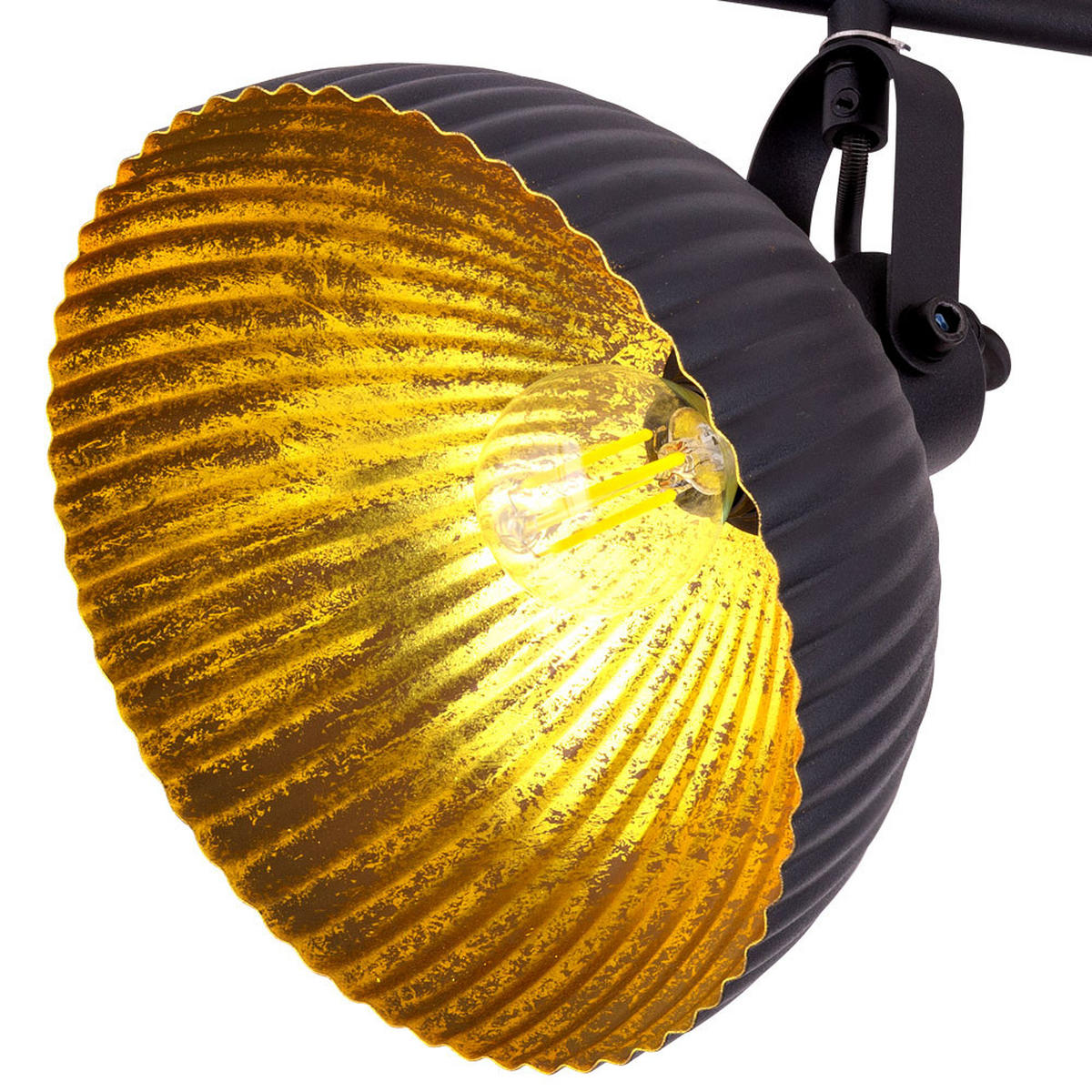 DECKENLEUCHTE Metall Schwarz-Gold - Schwarz, Metall (40/18/22cm) - Globo Lighting