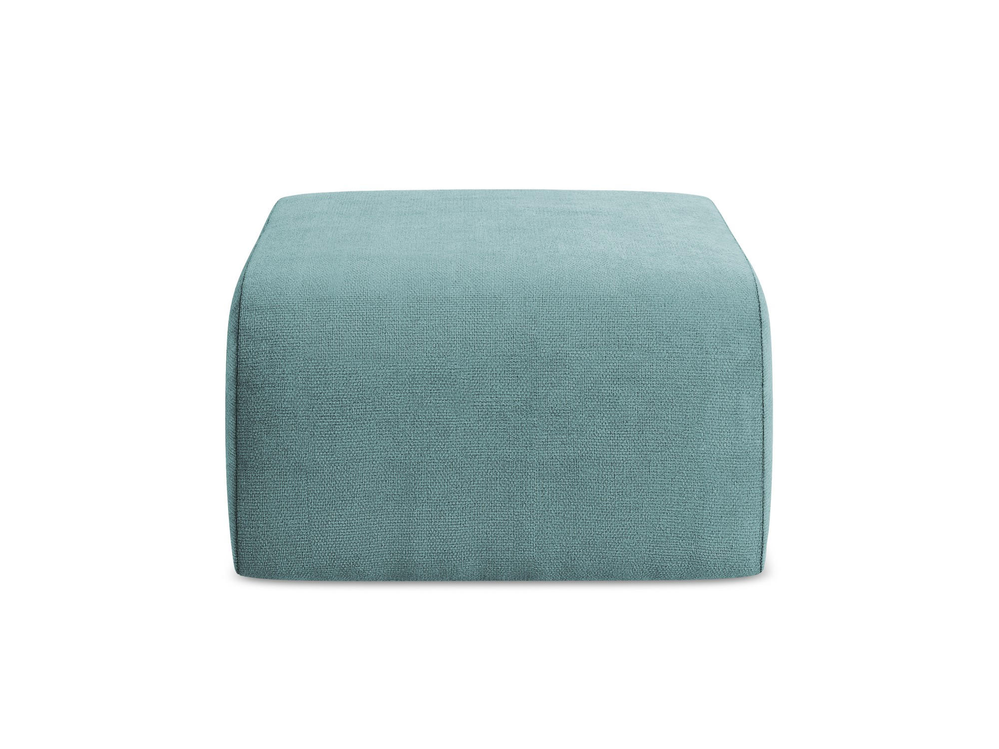 POUF Chenille Stoff Blau - Blaugrau/Schwarz, Holzwerkstoff/Kunststoff (72/42/94cm) - Makamii