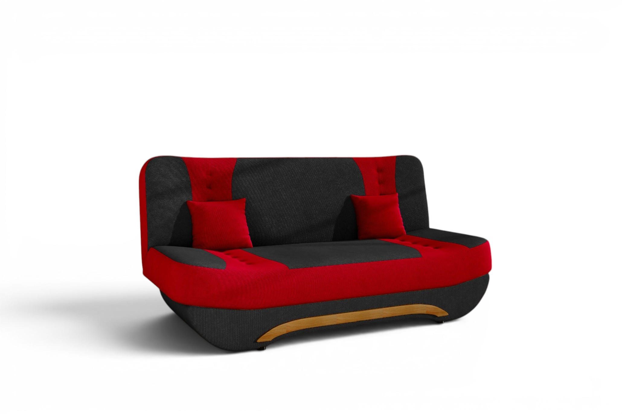 SCHLAFSOFA Kandy - Rot, Holzwerkstoff/Textil (189/88/90cm) - Fun Möbel