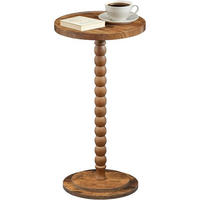BEISTELLTISCH rund Vintagebraun 30 x 30 x 65 cm - Braun, Holz (30/30/65cm)