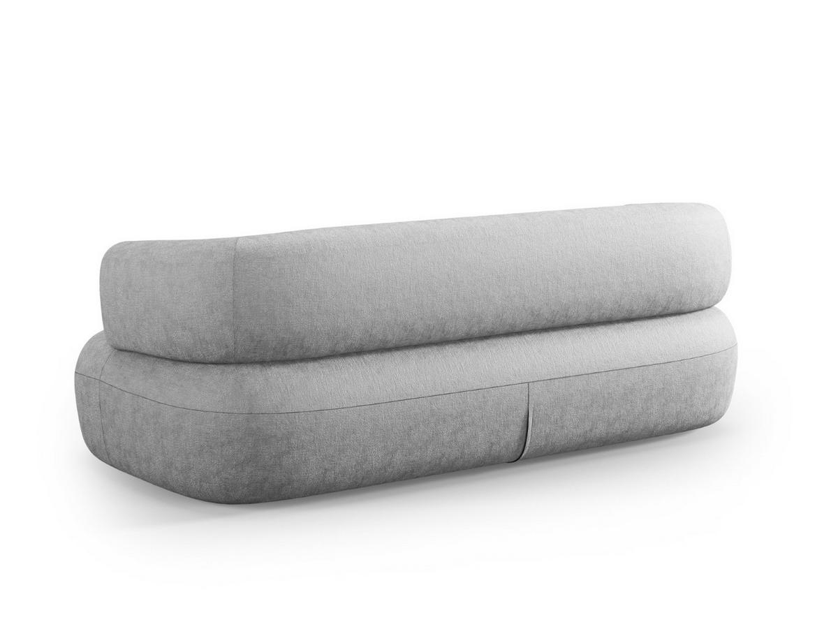 SOFA Jenny aus Chenille-Stoff silber 3 Sitzplätze - Silberfarben, Textil (90/73/178cm) - Micadoni